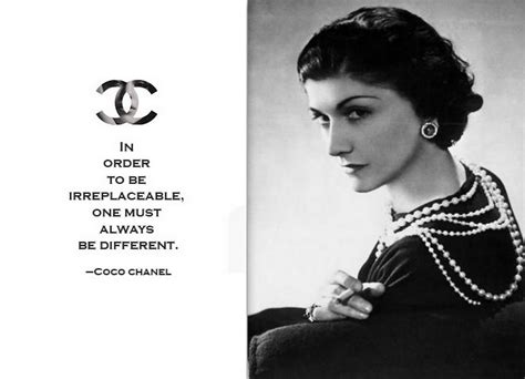 coco chanel in order to be irreplaceable|famous fashion quotes coco chanel.